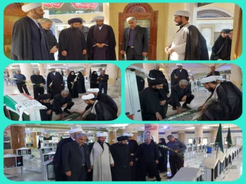 آیین غبارروبی گلزار شهدای بوشهر بمناسبت هفته امر به معروف و نهی از منکر