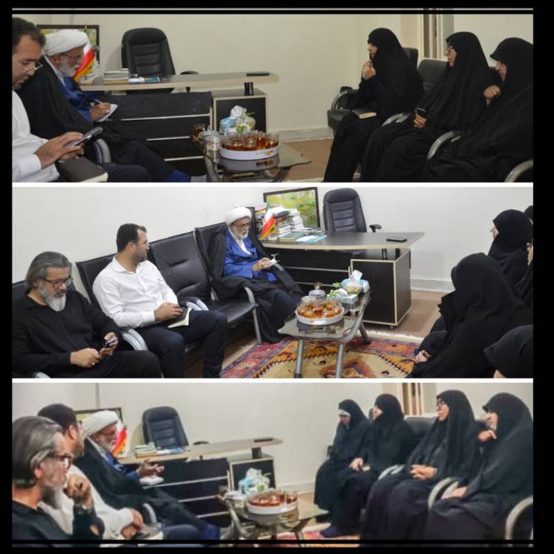 نشست دکتر شیخ موسی احمدی با مدیران مدرسه علمیه حضرت معصومه(س) در شهرستان جم